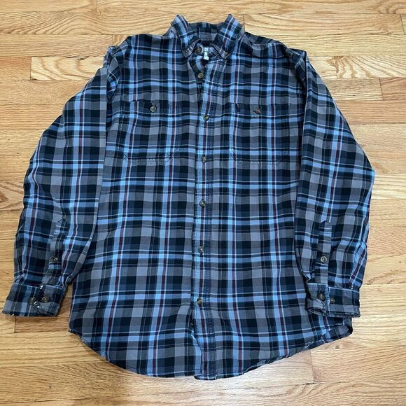 Carhartt Men’s Button Down Plaid Shirt Size Medium - Picture 7 of 7